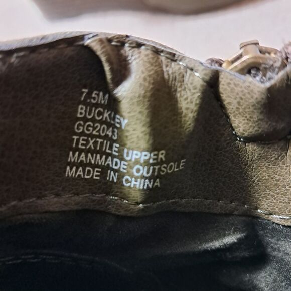 MIA Booties Wedge Platform Green Faux Suede Tassles Women's 7.5 Evening Formal - Picture 6 of 8